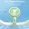 Lerat Portable Stroller Fan 3-Speed Rechargeable Clip-On Green by Deal US