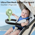 Lerat Portable Stroller Fan 3-Speed Rechargeable Clip-On Green by Deal US