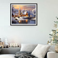 Rousp Christmas Diamond Painting Kit Winter Village 16x20 inch by Deal US