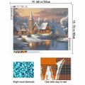 Rousp Christmas Diamond Painting Kit Winter Village 16x20 inch by Deal US