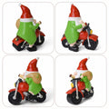 NANAOUS Biker Gnomes Motorcycle Statue 3.9in Funny Garden Decor Resin Figurine by Deal US