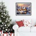 Rousp Christmas Diamond Painting Kit Winter Village 16x20 inch by Deal US
