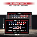 Trump 2024 Flag 3x5 Double Sided 3 Ply UV Resistant Black Brass Grommets by Deal US
