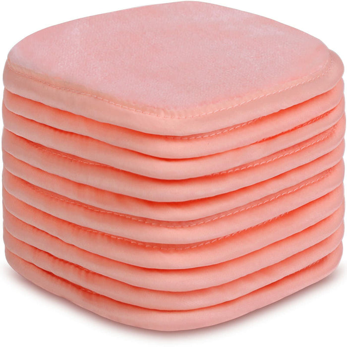 Extra Thick Reusable Microfiber Makeup Remover Cloths 10 Pack Pink Gift Box by Deal US