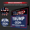 Trump 2024 Flag 3x5 Double Sided 3 Ply UV Resistant Black Brass Grommets by Deal US