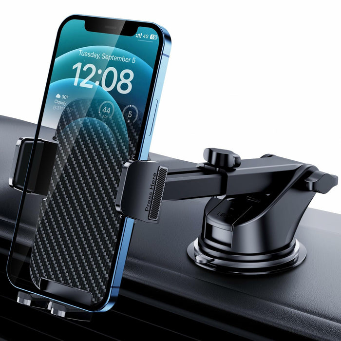 CINDRO Car Phone Holder Mount Military-Grade Suction Universal Black by Deal US