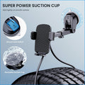 CINDRO Car Phone Holder Mount Military-Grade Suction Universal Black by Deal US