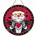 Bolisom Valentines Day Wood Door Sign Red Black Hearts Outdoor Porch Decor by Deal US