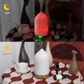 Ceramic Ultrasonic Oil Diffuser Wood Grain Black 100ML USB Adapter 7-Color LED by Deal US