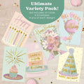 Birthday Cards Assortment Women Gold Foil 4x6 Envelopes 24 Pack by Deal US