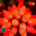 Brightown C9 LED Christmas String Lights 33ft 50 LED Red Waterproof Green Wire by Deal US