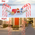 Qoosea Solar Christmas Lights 6 Pack Waterproof Candy Cane 78 LED Warm White by Deal US