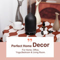 Ceramic Ultrasonic Oil Diffuser Wood Grain Black 100ML USB Adapter 7-Color LED by Deal US