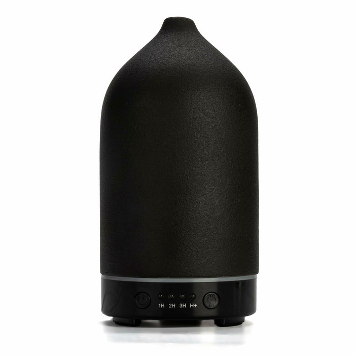 Ceramic Ultrasonic Oil Diffuser Wood Grain Black 100ML USB Adapter 7-Color LED by Deal US