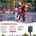 Qoosea Solar Christmas Lights 6 Pack Waterproof Candy Cane 78 LED Warm White by Deal US