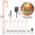 Qoosea Solar Christmas Lights 6 Pack Waterproof Candy Cane 78 LED Warm White by Deal US