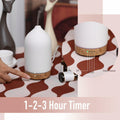Ceramic Ultrasonic Oil Diffuser Wood Grain Black 100ML USB Adapter 7-Color LED by Deal US