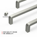 homdiy Stainless Steel Cabinet Pulls 6.25in Hole Center Silver 10Pack by Deal US