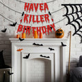 Quimoy Halloween Banner Decorations with 12 Pcs Bat Wall Stickers Party Decor by Deal US