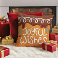 Fahrendom Christmas Bear Deer Throw Pillow Covers 18x18 Set of 4 Pink by Deal US
