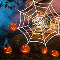 Goklmn Spider Webs Halloween Decorations Outdoor 10.5ft 7 Coils White by Deal US