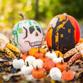 Reicyfang 24 Pcs Mini Artificial Pumpkin Decor Rustic Harvest Orange Set by Deal US