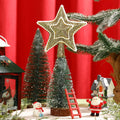 Hollowfly Mini Star Christmas Tree Topper Pearl Black 10 Inch by Deal US