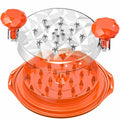 Chicken Shredder Tool Twist Large 10" with Brush Orange BPA Free Ergonomic by Deal US