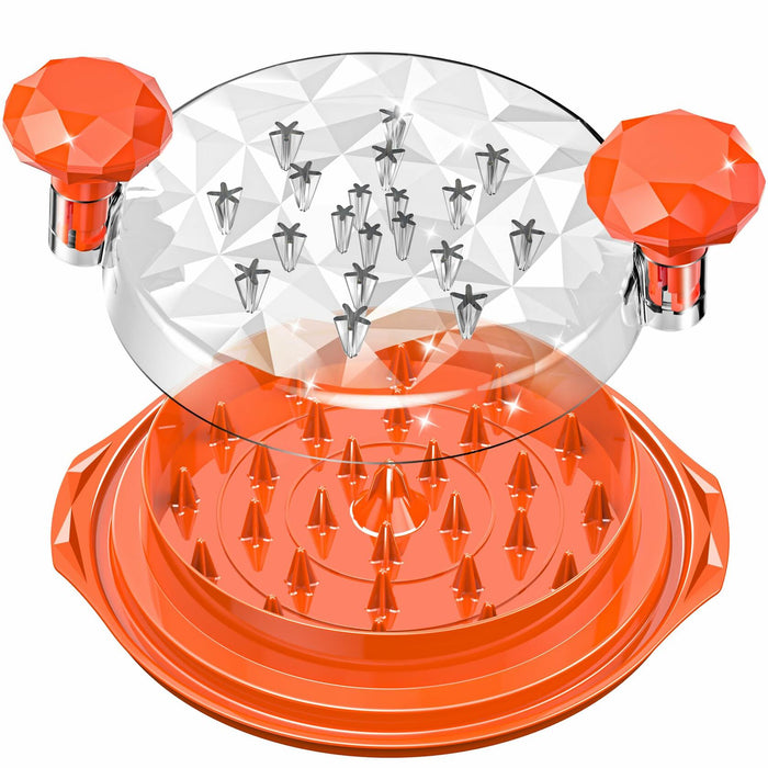 Chicken Shredder Tool Twist Large 10" with Brush Orange BPA Free Ergonomic by Deal US