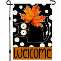 Halloween Garden Flag 12x18in Double Sided Black Cat Yard Outdoor Decor by Deal US