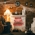 Quimoy Halloween Banner Decorations with 12 Pcs Bat Wall Stickers Party Decor by Deal US