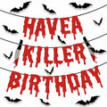 Quimoy Halloween Banner Decorations with 12 Pcs Bat Wall Stickers Party Decor by Deal US