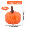 Reicyfang 24 Pcs Mini Artificial Pumpkin Decor Rustic Harvest Orange Set by Deal US