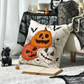 AVOIN Halloween Pumpkin Jack-O'-Lantern Bat Throw Pillow Cover 18x18 Inch by Deal US