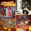 Goklmn Spider Webs Halloween Decorations Outdoor 10.5ft 7 Coils White by Deal US