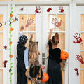 RUOKEXIN Halloween Window Clings & Wall Decals Bloody Handprint 9 Sheets by Deal US