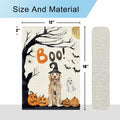 DLZDN Halloween Boo Dog Garden Flag Pumpkin Golden Retriever 12x18 Burlap by Deal US
