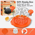 Chicken Shredder Tool Twist Large 10" with Brush Orange BPA Free Ergonomic by Deal US