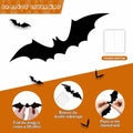 Quimoy Halloween Banner Decorations with 12 Pcs Bat Wall Stickers Party Decor by Deal US