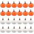 Reicyfang 24 Pcs Mini Artificial Pumpkin Decor Rustic Harvest Orange Set by Deal US