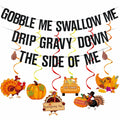 Funny Friendsgiving Banner Black Thanksgiving Decorations Party Decor by Deal US