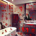 RUOKEXIN Halloween Window Clings & Wall Decals Bloody Handprint 9 Sheets by Deal US