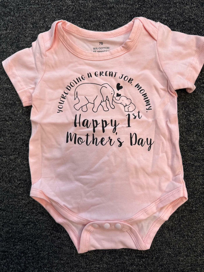 UNIFACO Baby Girl Bodysuit Romper I Love Mommy 0-3 Months - Pink by Deal US