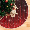 Christmas Tree Skirt 36" Red Snowflakes Burlap Xmas Holiday Indoor by Deal US