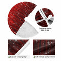Christmas Tree Skirt 36" Red Snowflakes Burlap Xmas Holiday Indoor by Deal US