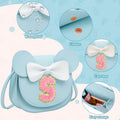 OYLOLA Toddler Girls Purse Initial Birthday Gift Blue X Ages 3-8 by Deal US