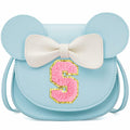 OYLOLA Toddler Girls Purse Initial Birthday Gift Blue X Ages 3-8 by Deal US