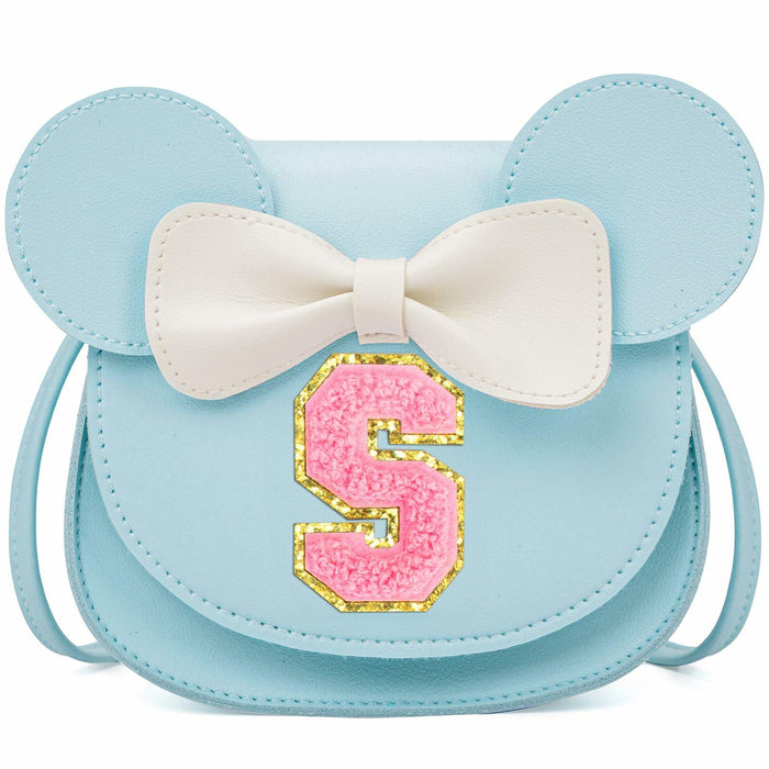 OYLOLA Toddler Girls Purse Initial Birthday Gift Blue X Ages 3-8 by Deal US