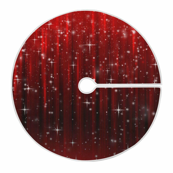 Christmas Tree Skirt 36" Red Snowflakes Burlap Xmas Holiday Indoor by Deal US