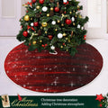 Christmas Tree Skirt 36" Red Snowflakes Burlap Xmas Holiday Indoor by Deal US